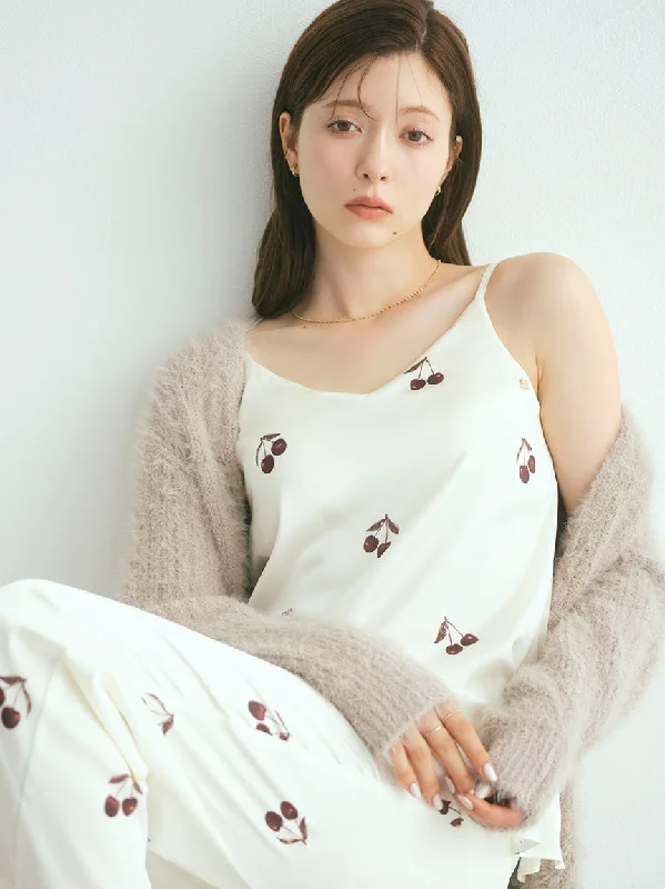 Urban Cherry Print Satin Camisole