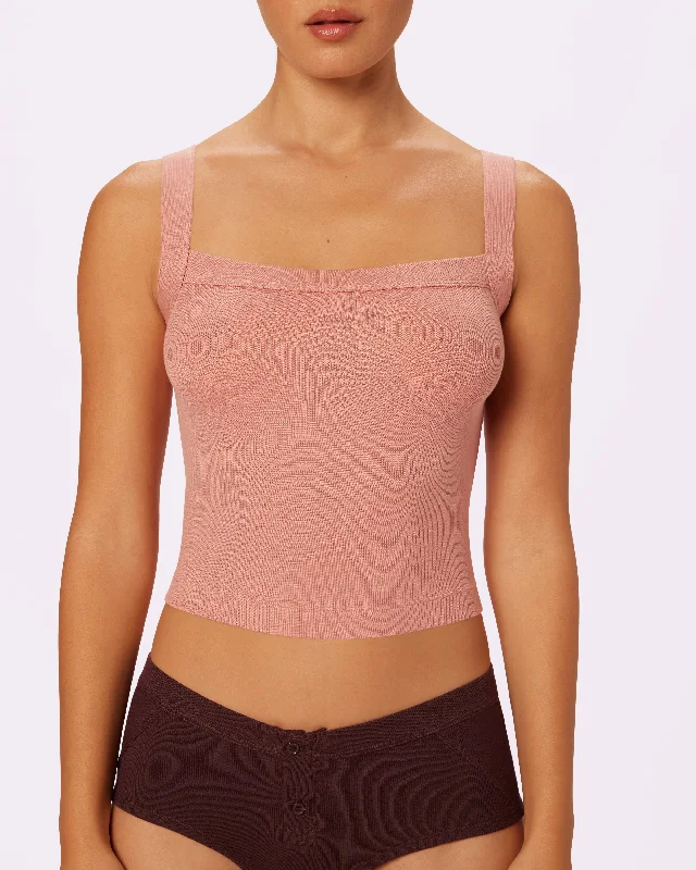 Perfect Rib Cami | Lush Rib (Hot Honey)