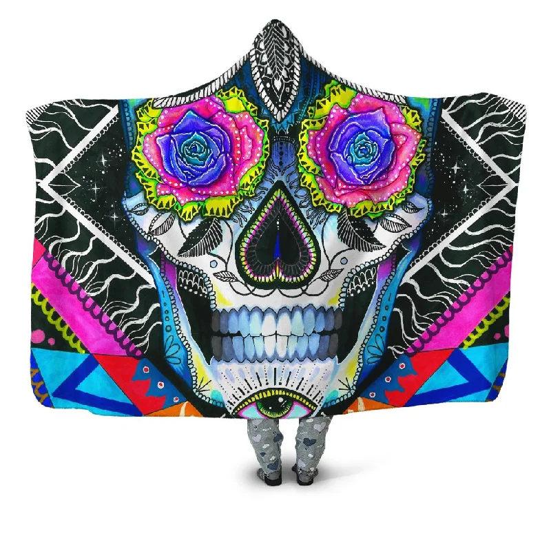 Suger Skull Hooded Blanket