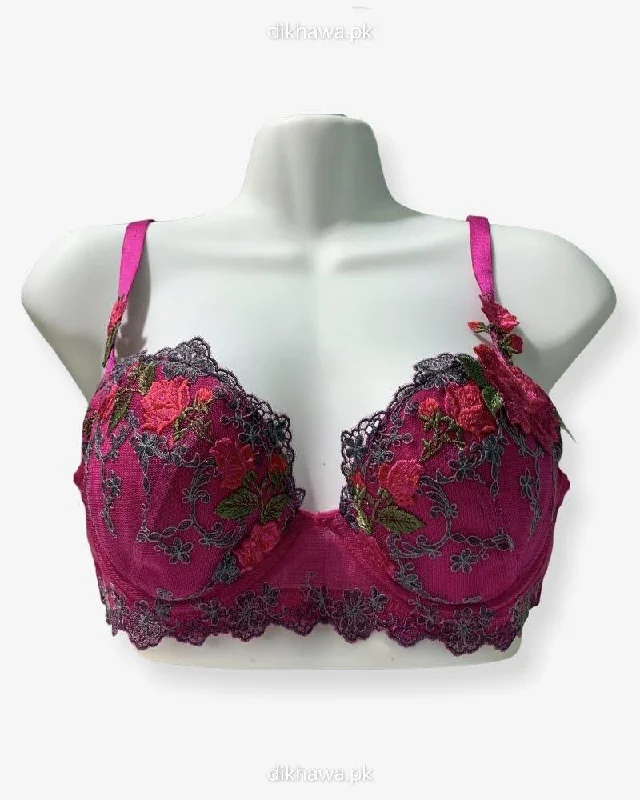 Imported Stocklot Branded Net Pushup Bra - Underwired Bra Non Padded Bra - Pack of 2 Imported Stocklot Branded Net Pushup Bra - Underwired Bra Non Padded Bra - Pack of 2
