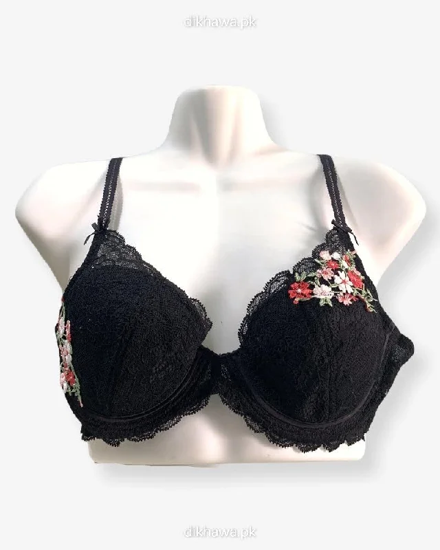 Imported Stocklot Branded Net Pushup Bra - Underwired Bra Non Padded Bra - Pack of 2 Imported Stocklot Branded Net Pushup Bra - Underwired Bra Non Padded Bra - Pack of 2