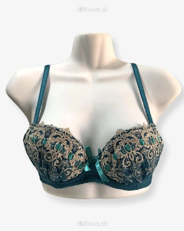 Imported Stocklot Branded Net Pushup Bra - Underwired Bra Non Padded Bra - Pack of 2 Imported Stocklot Branded Net Pushup Bra - Underwired Bra Non Padded Bra - Pack of 2