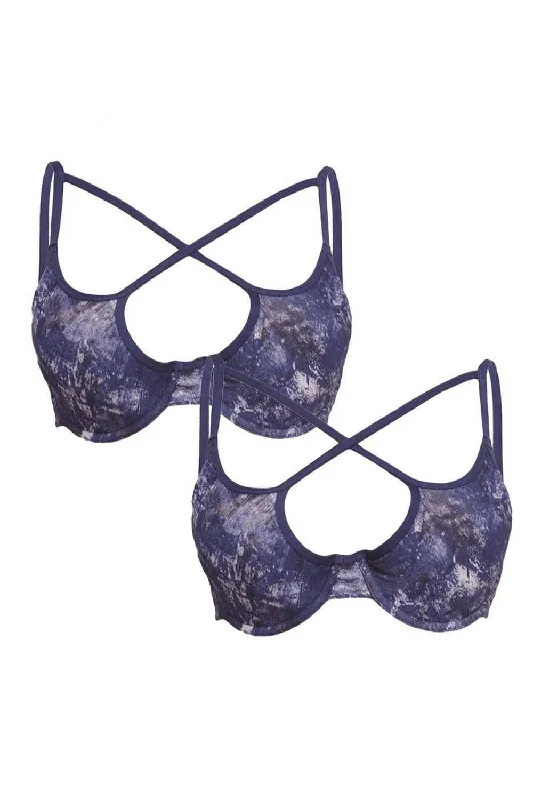 Organic Cotton  Antimicrobial Lightly Padded Underwired Cage Bra(Pack of 2)-ISB053_53-