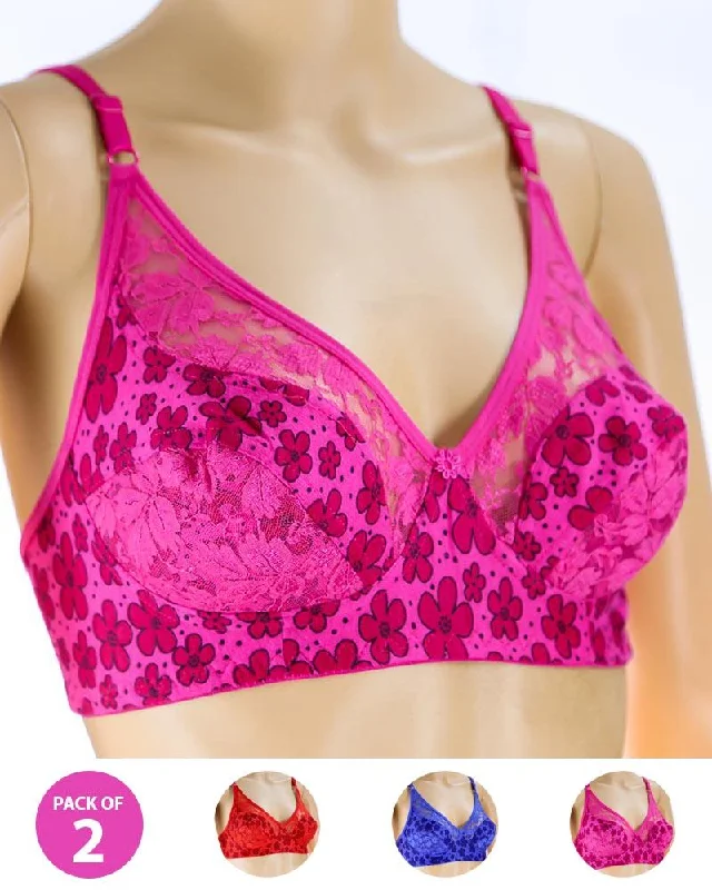 Pack of 2 Madam Bra - N5 - Non Padded Bra - Non Wired Bra