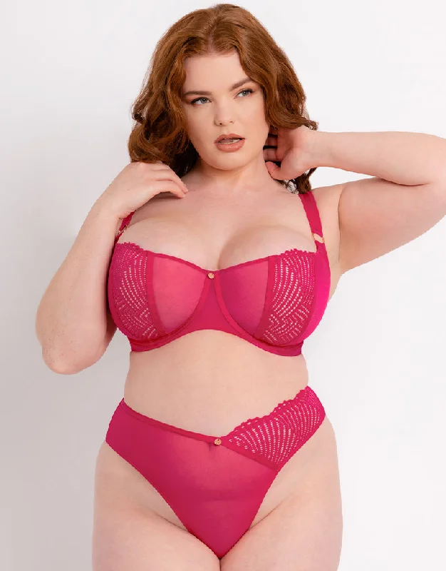 Scantilly Authority Balcony Bra Hot Pink
