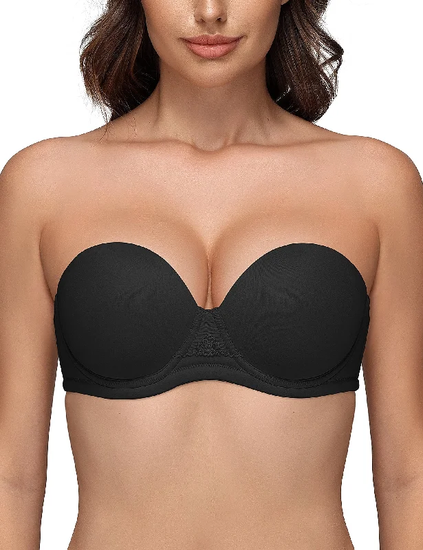 Wingslove Women's Strapless Full Figure Bra Underwire Multiway Contour Plus Size Bra Red Carpet Wingslove Women's Strapless Full Figure Bra Underwire Multiway Contour Plus Size Bra Red Carpet