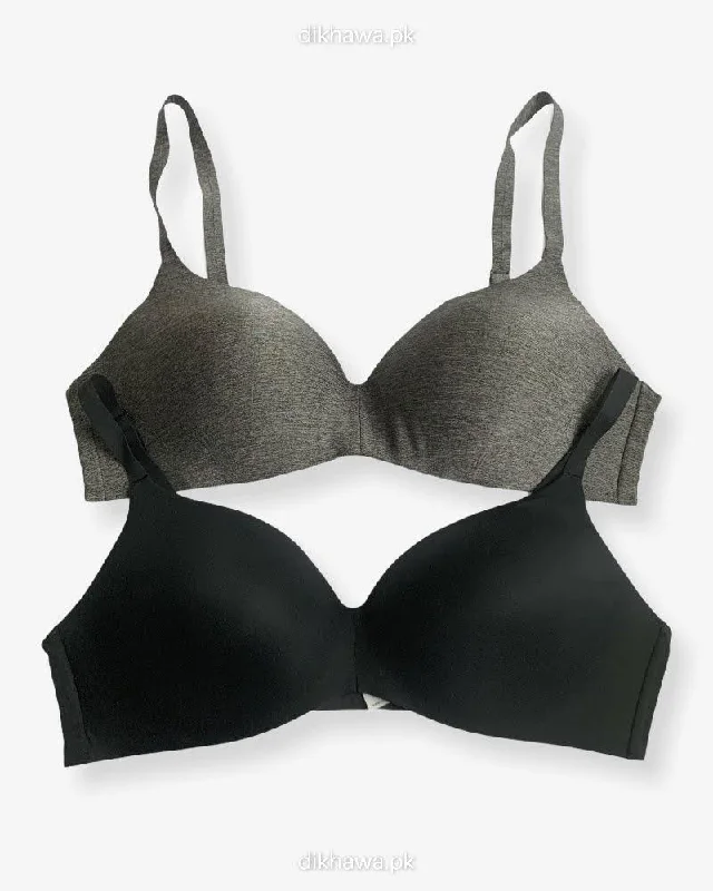 T-Shirt Bra - Soft Padded Imported Stocklot Branded Pushup Bra - Non Wired Bra -Single Padded Bra - Pack of 2 T-Shirt Bra - Soft Padded Imported Stocklot Branded Pushup Bra - Non Wired Bra -Single Padded Bra - Pack of 2