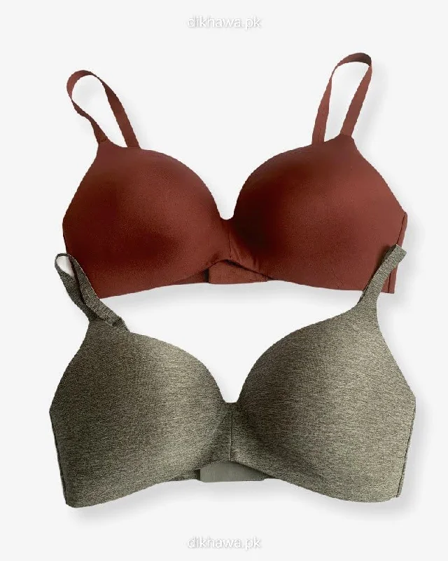 T-Shirt Bra - Soft Padded Imported Stocklot Branded Pushup Bra - Non Wired Bra -Single Padded Bra - Pack of 2 T-Shirt Bra - Soft Padded Imported Stocklot Branded Pushup Bra - Non Wired Bra -Single Padded Bra - Pack of 2