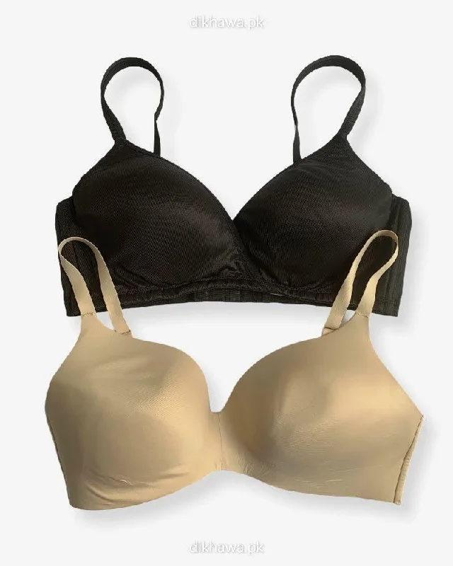 T-Shirt Bra - Soft Padded Imported Stocklot Branded Pushup Bra - Non Wired Bra -Single Padded Bra - Pack of 2 T-Shirt Bra - Soft Padded Imported Stocklot Branded Pushup Bra - Non Wired Bra -Single Padded Bra - Pack of 2