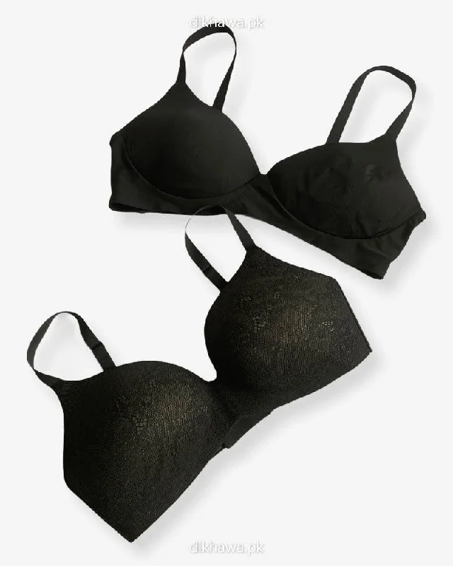 T-Shirt Bra - Soft Padded Imported Stocklot Branded Pushup Bra - Non Wired Bra -Single Padded Bra - Pack of 2 T-Shirt Bra - Soft Padded Imported Stocklot Branded Pushup Bra - Non Wired Bra -Single Padded Bra - Pack of 2