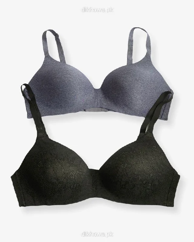 T-Shirt Bra - Soft Padded Imported Stocklot Branded Pushup Bra - Non Wired Bra -Single Padded Bra - Pack of 2 T-Shirt Bra - Soft Padded Imported Stocklot Branded Pushup Bra - Non Wired Bra -Single Padded Bra - Pack of 2