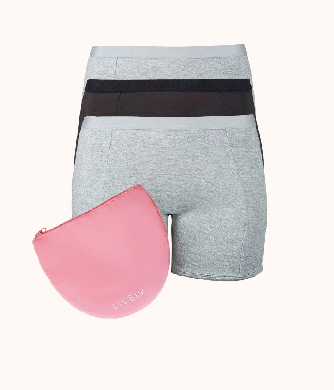 The Boy Short Kit: Jet Black/Heather Gray