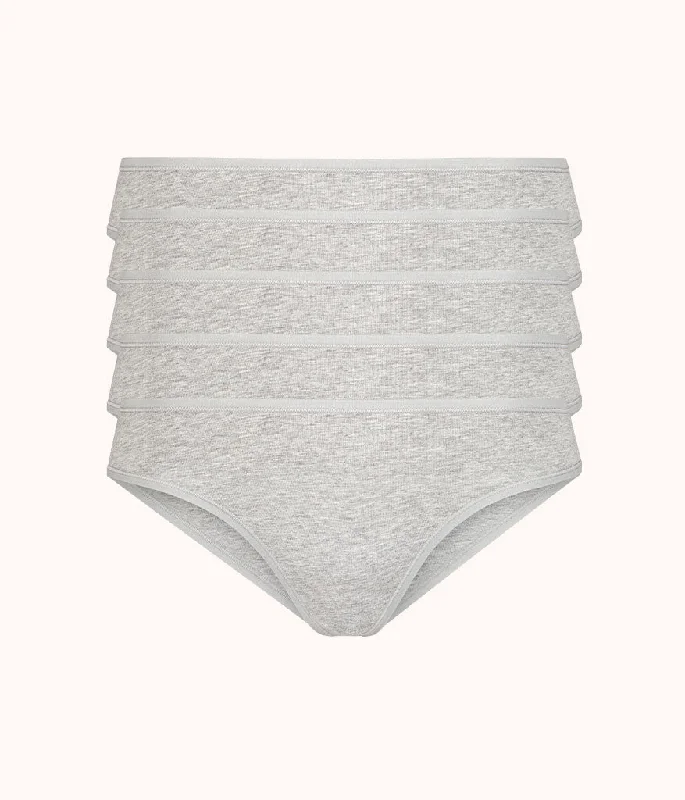The Cotton Bikini 5-Pack: Heather Gray