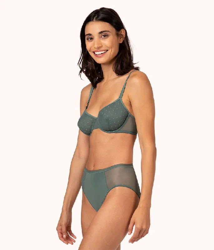 The Mesh High Waist Bikini: Harbor Green