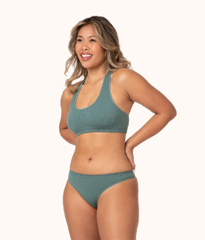 The Seamless Thong: Harbor Green