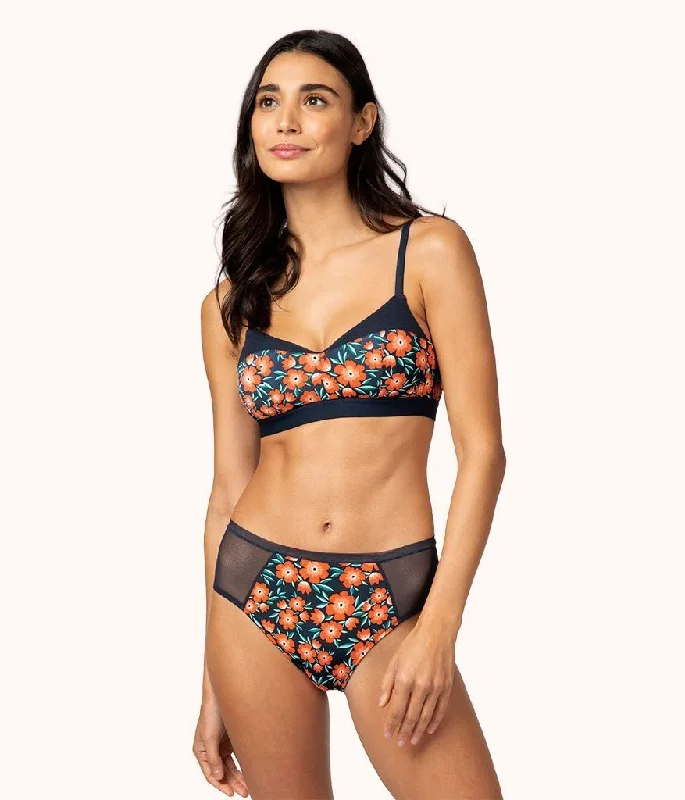 The Sweetheart Bralette - Print: Poppy Floral
