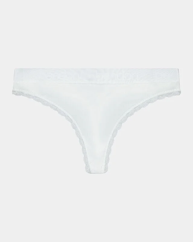 Cotton Logo Thong