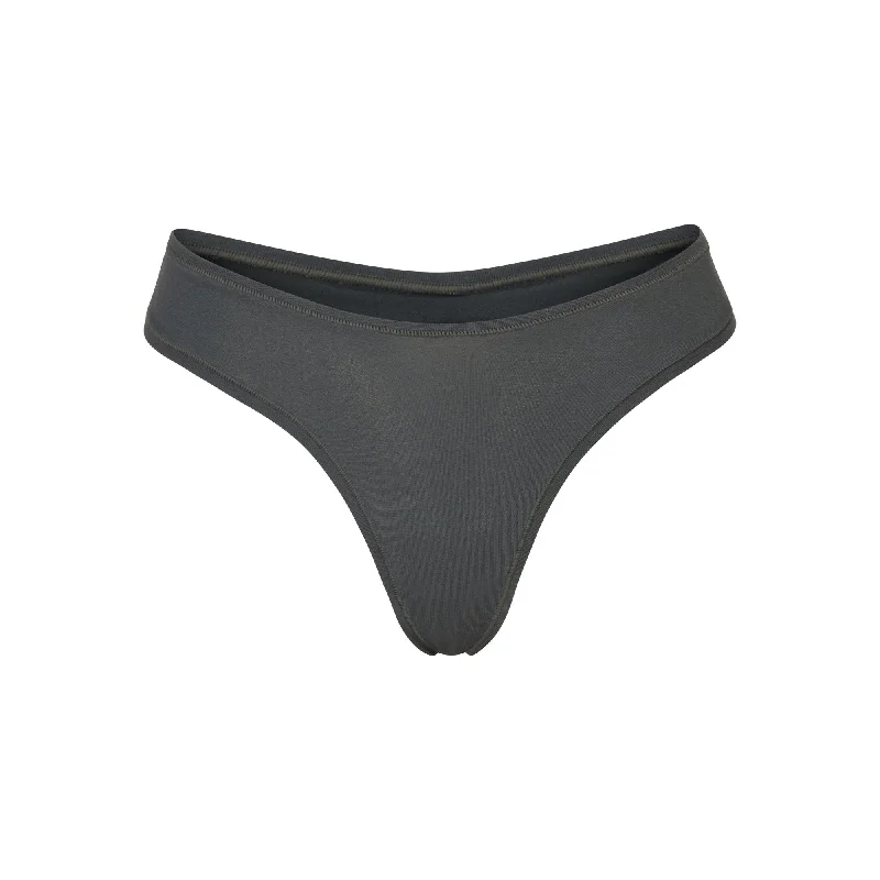 COTTON JERSEY DIPPED THONG | DEEP SEA