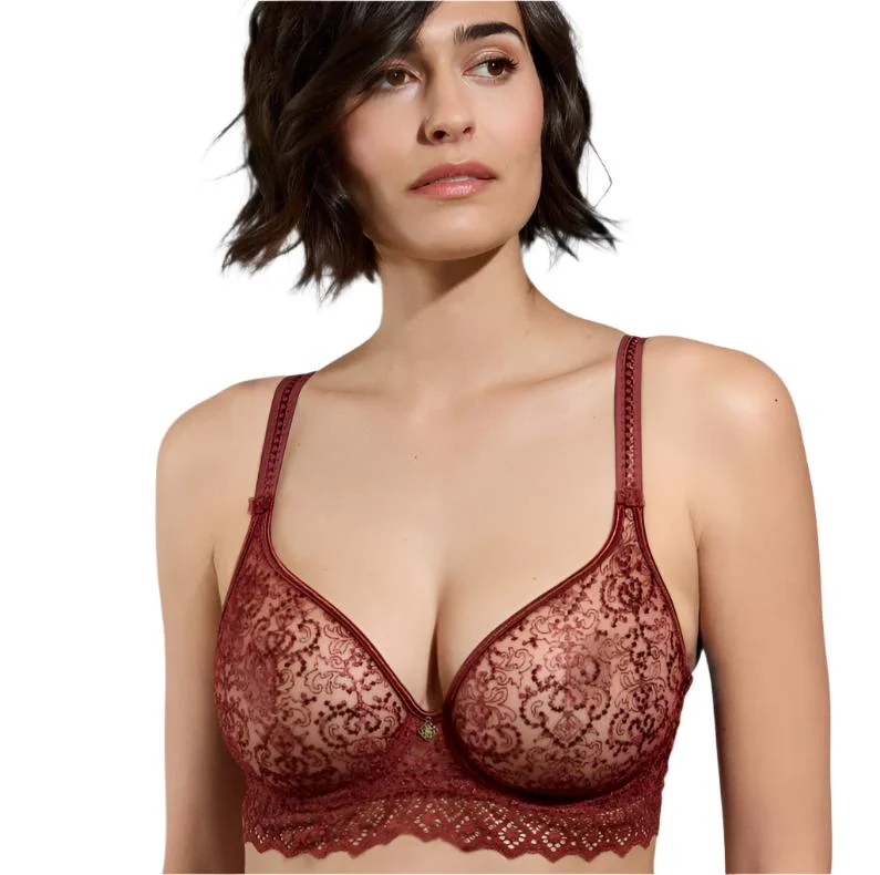 Empreinte 14151 Cassiopee Gilded Copper Plunge Molded Tulle Bra