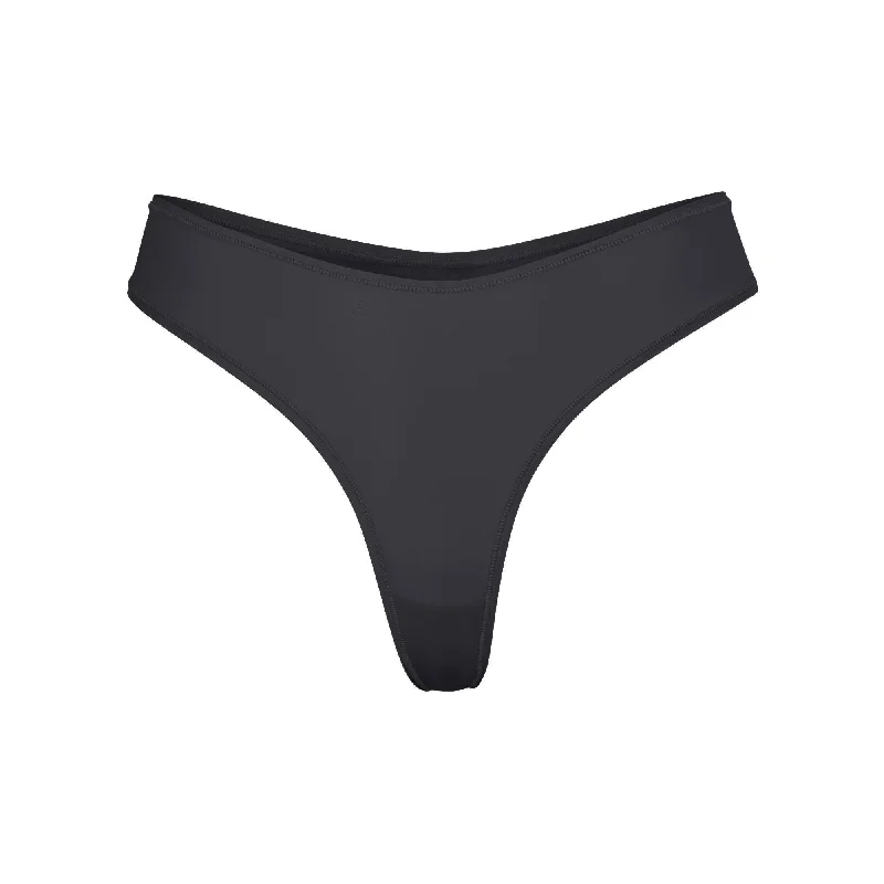JELLY SHEER DIPPED THONG | ONYX
