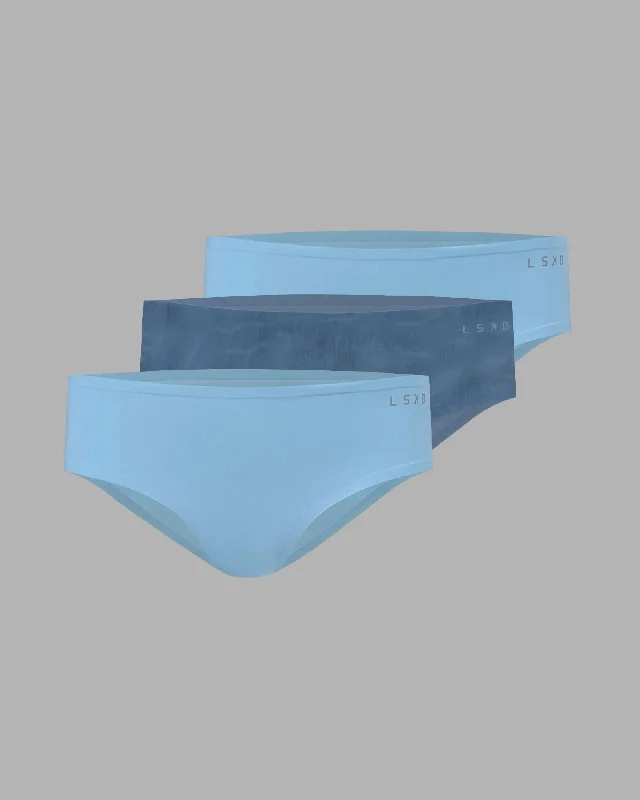 Seamless Brief 3 Pack - Tranquil-Glacial Blue
