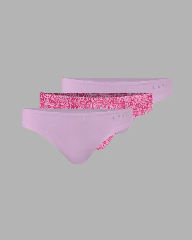 Seamless Thong 3 Pack - Patina-Pastel Orchid