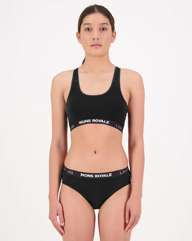 Sierra Merino Sports Bra - Black
