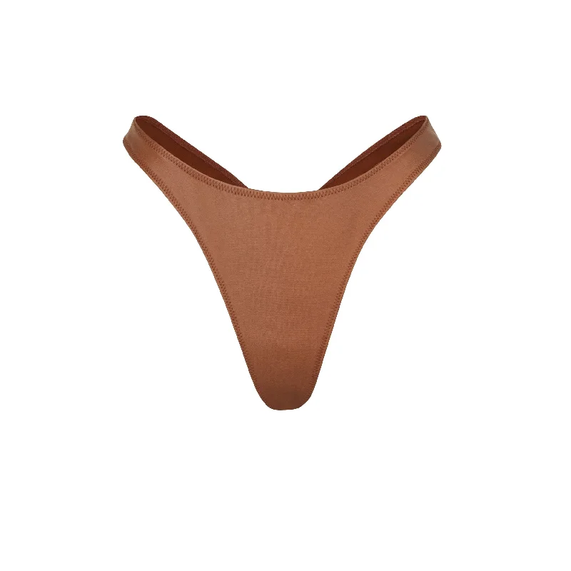 WET JERSEY DIPPED THONG | COPPER