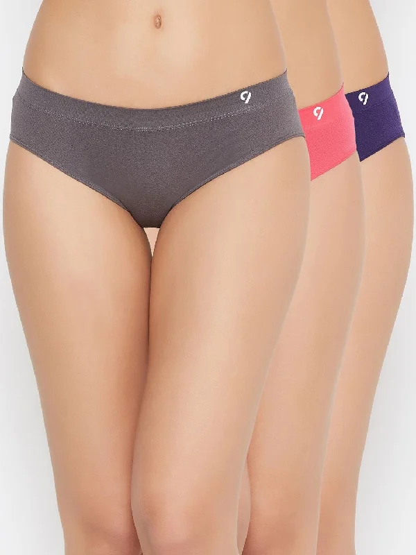 C9 Airwear Women's Multicolor Solid Panty - Pack of 3