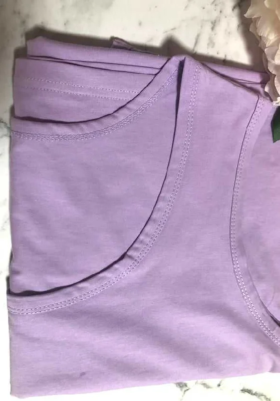Plus Size Cotton Singlet Nightie Comfortable Fit Lilac