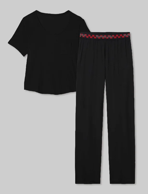 Women's Second Skin Sleep Pocket Tee & Pant Set