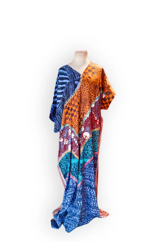 Batik Beaded Kaftan
