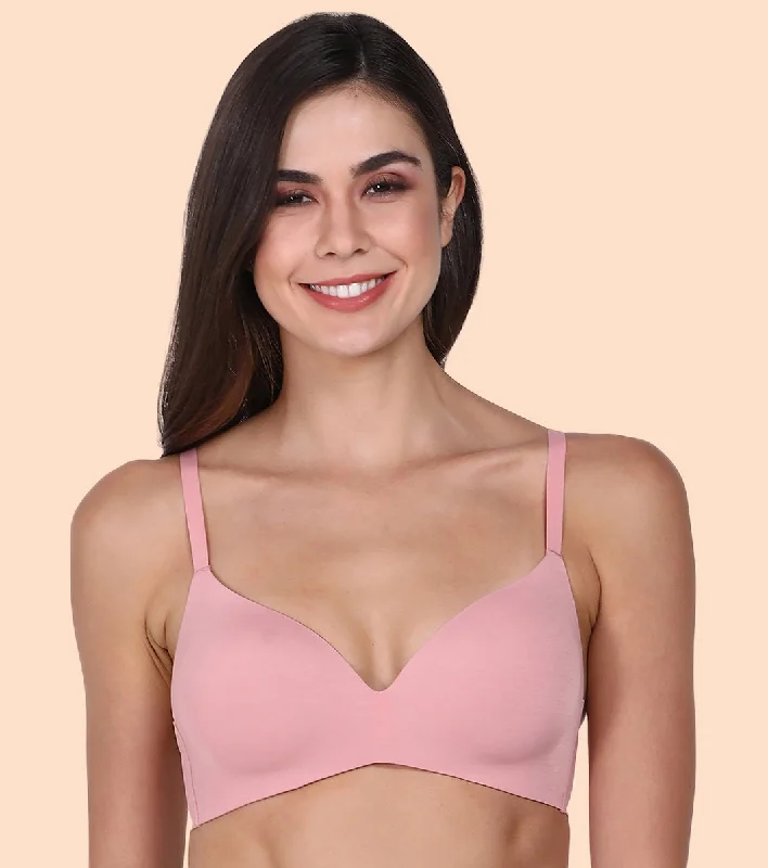 Enamor InvisiBra F084 Seamless Ultra Smoothening with Invisible Edges T-Shirt Bra - Padded Wirefree Medium Coverage - Strawberry Ice Enamor InvisiBra F084 Seamless Ultra Smoothening with Invisible Edges T-Shirt Bra - Padded Wirefree Medium Coverage - Strawberry Ice