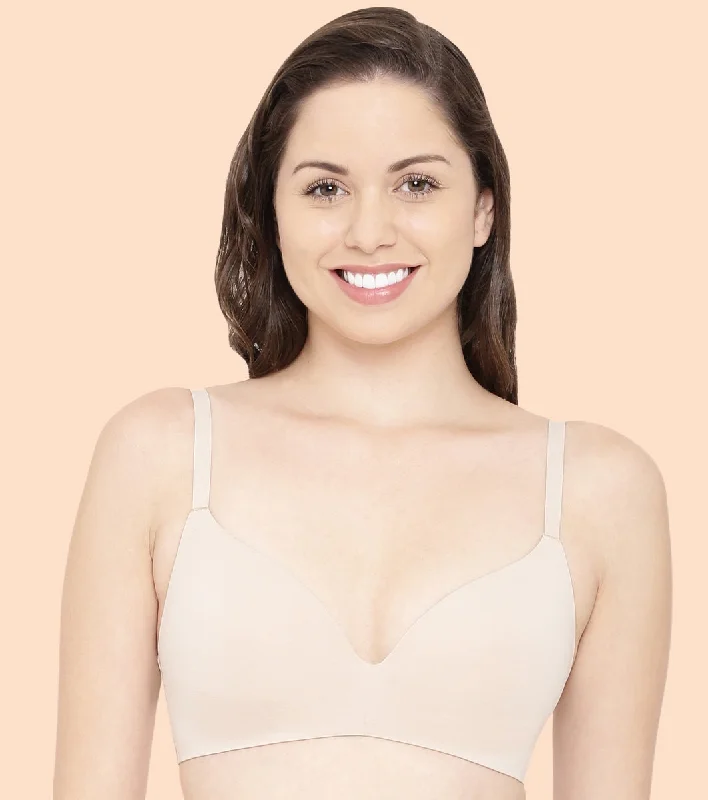 Enamor InvisiBra F084 Seamless Ultra Smoothening with Invisible Edges T-Shirt Bra - Padded Wirefree Medium Coverage - Nude Enamor InvisiBra F084 Seamless Ultra Smoothening with Invisible Edges T-Shirt Bra - Padded Wirefree Medium Coverage - Nude