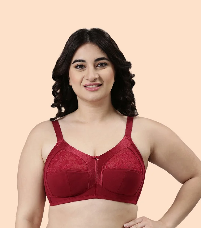 Enamor Fab-Cool A014 Super Contouring M-frame Full Support Cotton Bra for Women- Full Coverage, Non Padded and Wirefree - Masai Enamor Fab-Cool A014 Super Contouring M-frame Full Support Cotton Bra for Women- Full Coverage, Non Padded and Wirefree - Masai