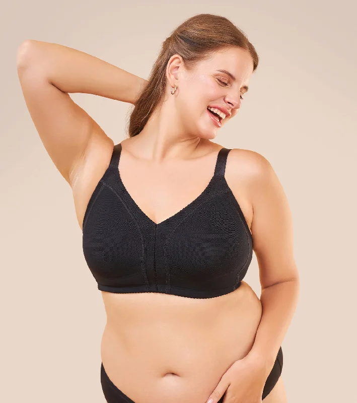Enamor Body Transform F097 Smooth Contour Lift Bra for Women- Full Coverage, Non Padded and Wirefree - Black Enamor Body Transform F097 Smooth Contour Lift Bra for Women- Full Coverage, Non Padded and Wirefree - Black