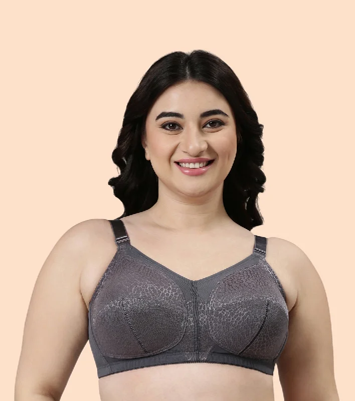 Enamor Body Transform F096 Ultimate Curve Support Bra for Women- Full Coverage, Non Padded and Wirefree - Ink Grey Enamor Body Transform F096 Ultimate Curve Support Bra for Women- Full Coverage, Non Padded and Wirefree - Ink Grey
