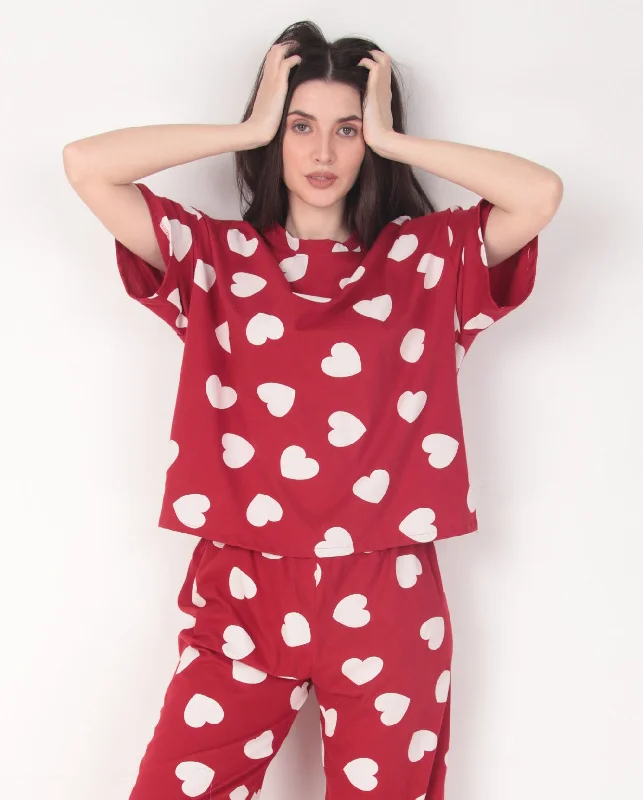 Heartful Cotton Oversized PJ set
