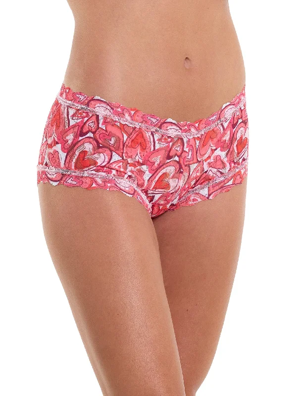 Printed Signature Lace Boyshort Lots Of Love