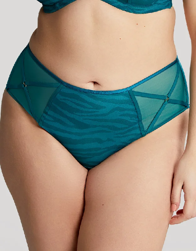 Sculptresse By Panache Dionne Midi Brief Teal Animal