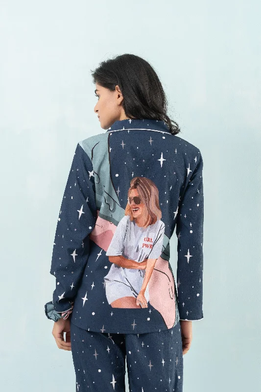 The Girl in Galaxy PJ Set